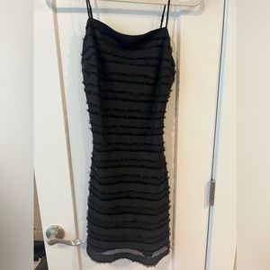 Little black dress with texture
